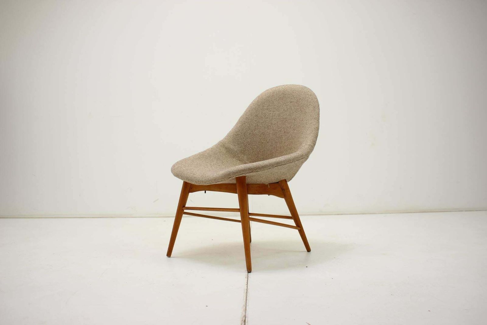 1960s Miroslav Navratil Shell Lounge Chair, Czechoslovakia photo furniture