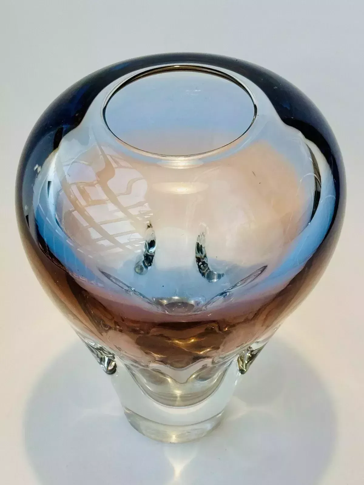 Czechoslovakian Moser Vladimir Mika Bohemian Art Glass Vase Mstisov Glassworks photo 199.0