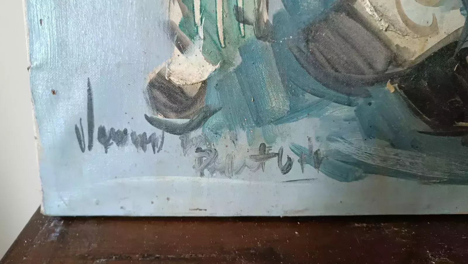 Oil Painting On Canvas Nando Da Pistoia, Clowns 60s photo vinterior