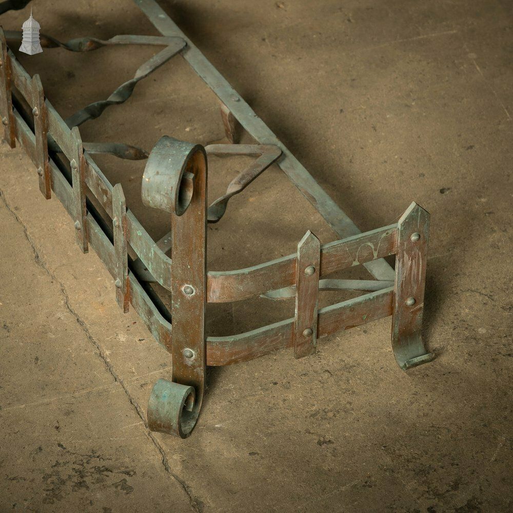 photo furniture Bronze Fireplace Fender, Early 20th Century