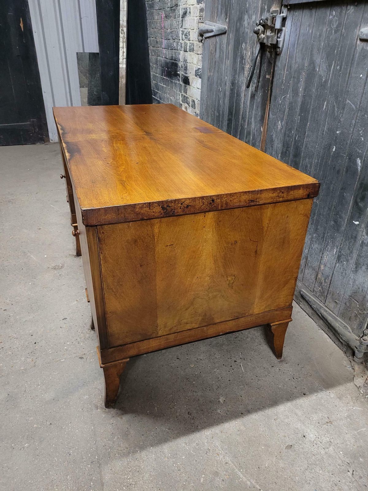 Antique Early 20th Century Art Deco Walnut Executive Desk Writing Desk photo Furniture