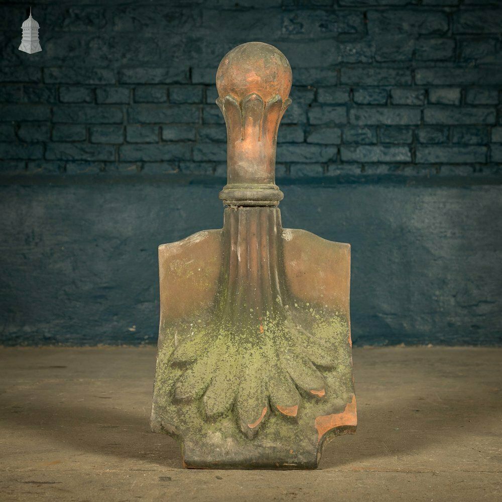 photo vinterior Ball Top Ridge Finial, Weathered Terracotta
