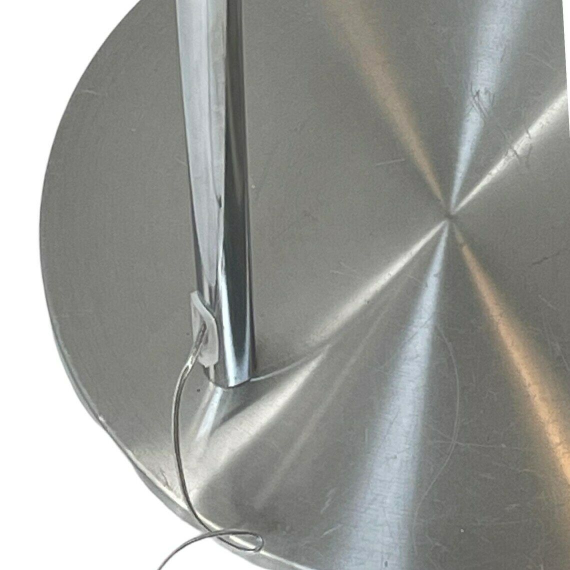 Hala Zeist   696   Space Age Design   Vintage   Floor Lamp With Chrome Shade, Polished Aluminum Base And Chromed Upright photo 429.0