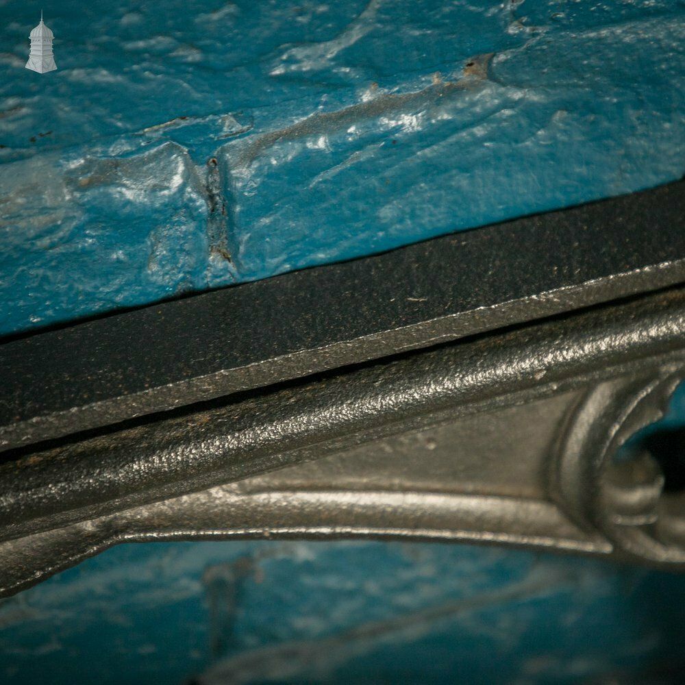Fireplace Frame, Cast Iron With Quatrefoil Detail photo for sale