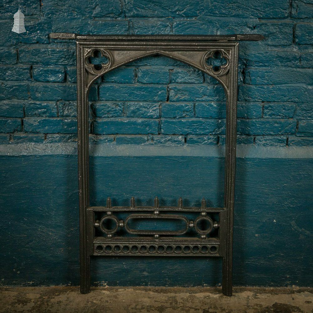 Fireplace Frame, Cast Iron With Quatrefoil Detail photo 510.0