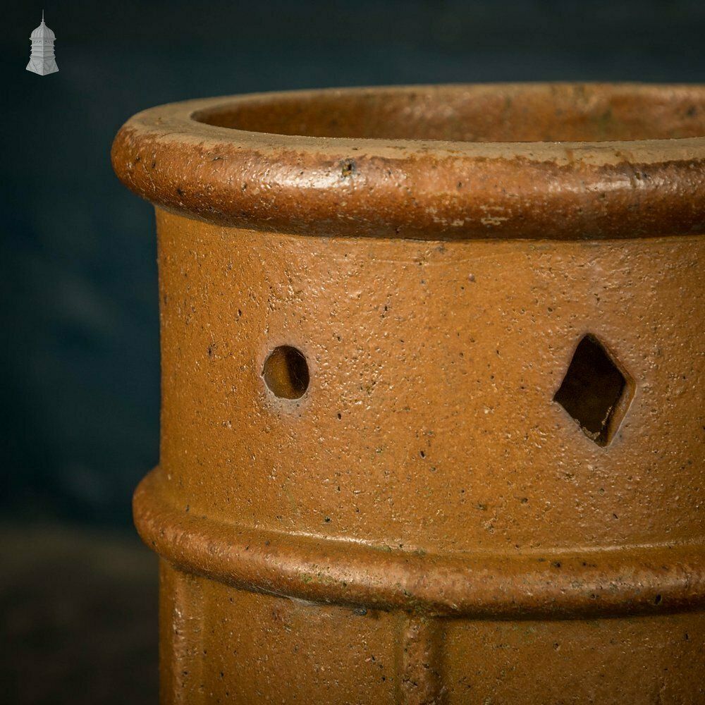 Chimney Pot Planters, Salt Glazed, Pair photo vinterior