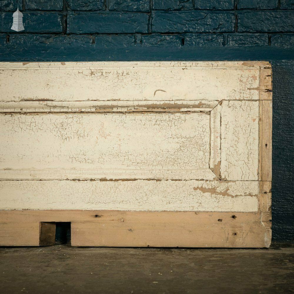 photo for sale Moulded Pine Panelling, Distressed White Paint Finish