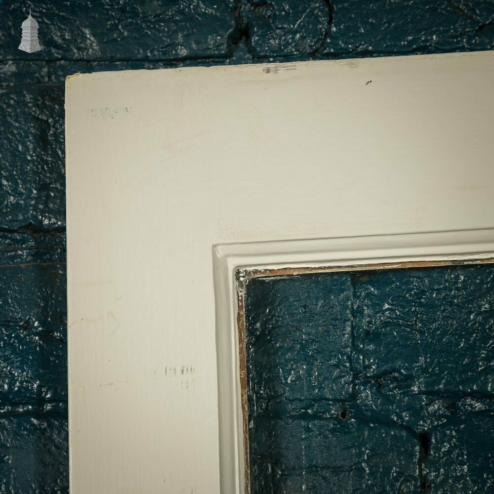 photo vintage Half Glazed Door, 4 Panel White Painted