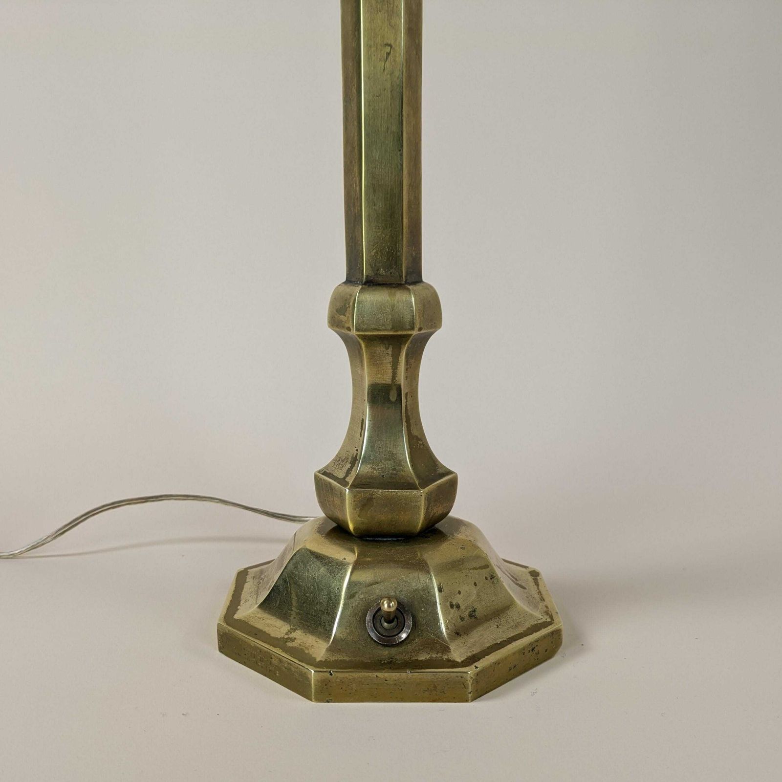 Antique French Bronze Desk Lamp With White Milk Glass Shade, 1930s Art Deco Style Bronze Table Lamp From France, Antique Paris Lighting photo vinterior