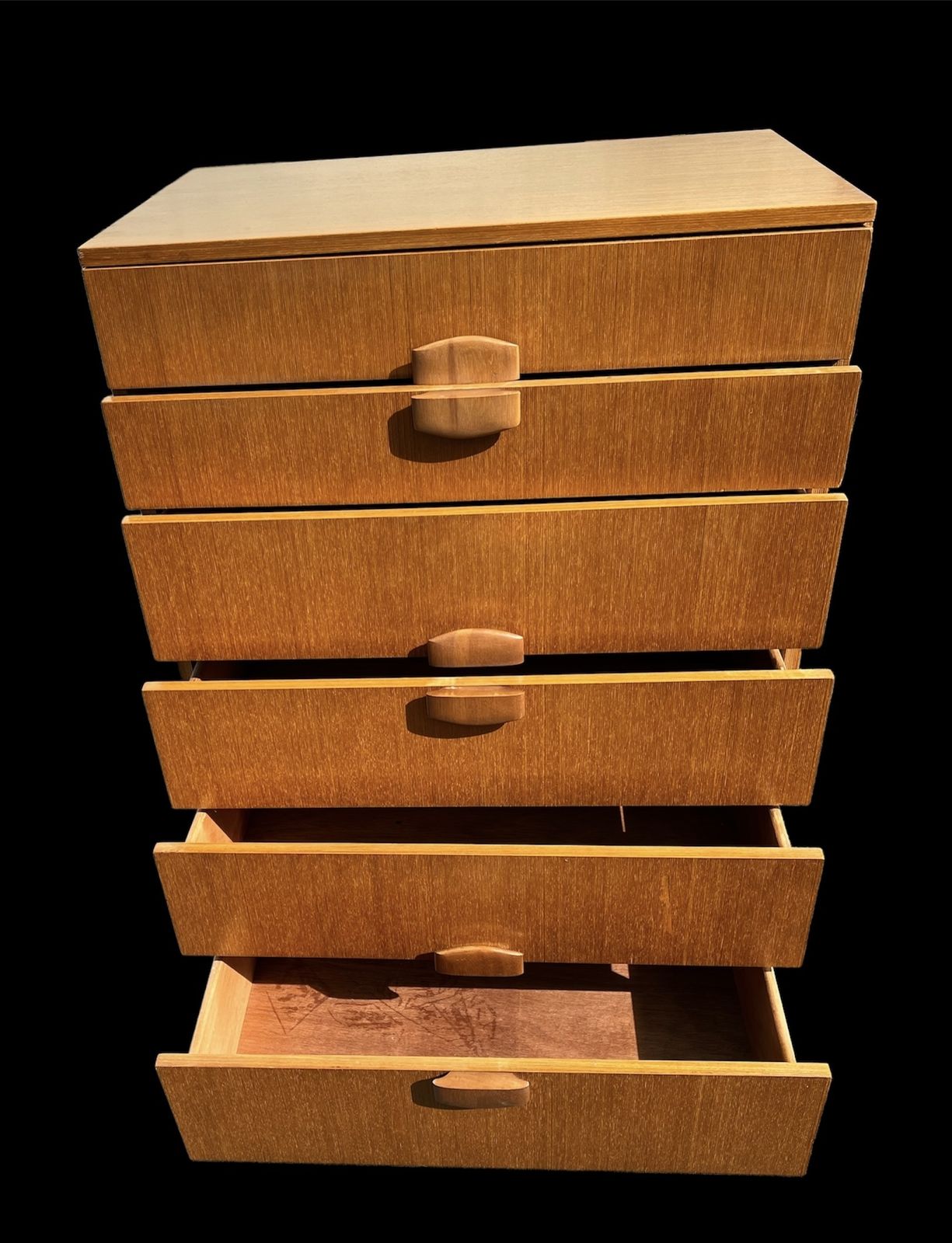 Mid Century Teak Tallboy By Stonehill  6 Graduated Drawers photo 275.0