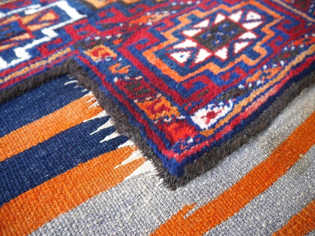 Tribal Soumak Saddle Blanket Vintage Sumak photo buy