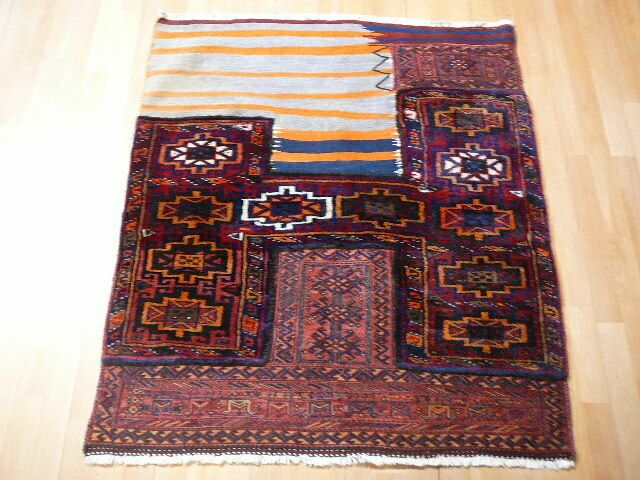 photo vintage Tribal Soumak Saddle Blanket Vintage Sumak