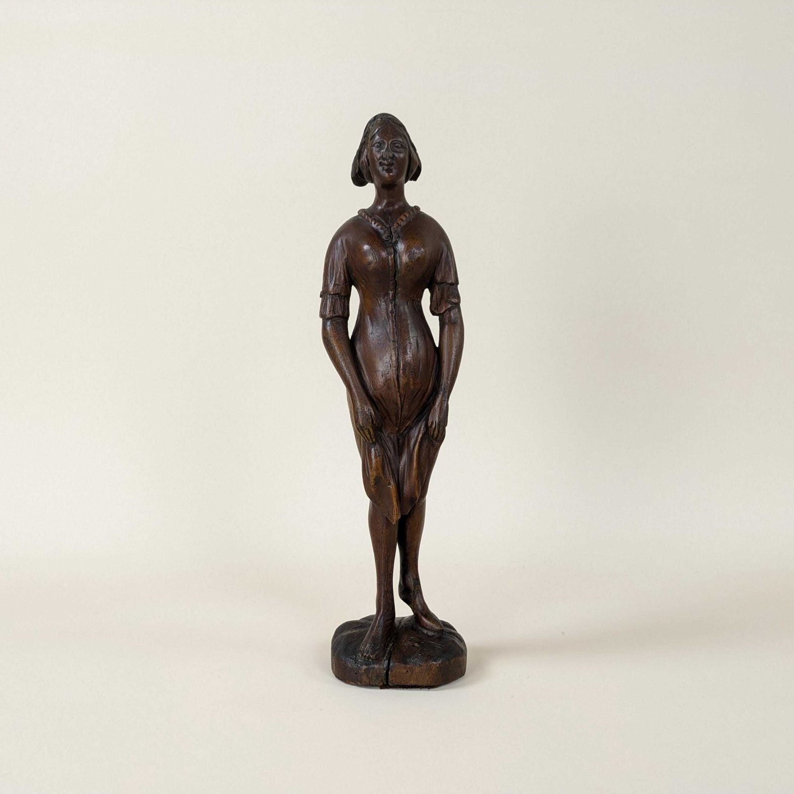 photo for sale Antique French Carved Wood Female Brothel Statue, Old Erotic Wooden Figurine, Curiosa Statuette Curiosity Collector, Brothel Sign