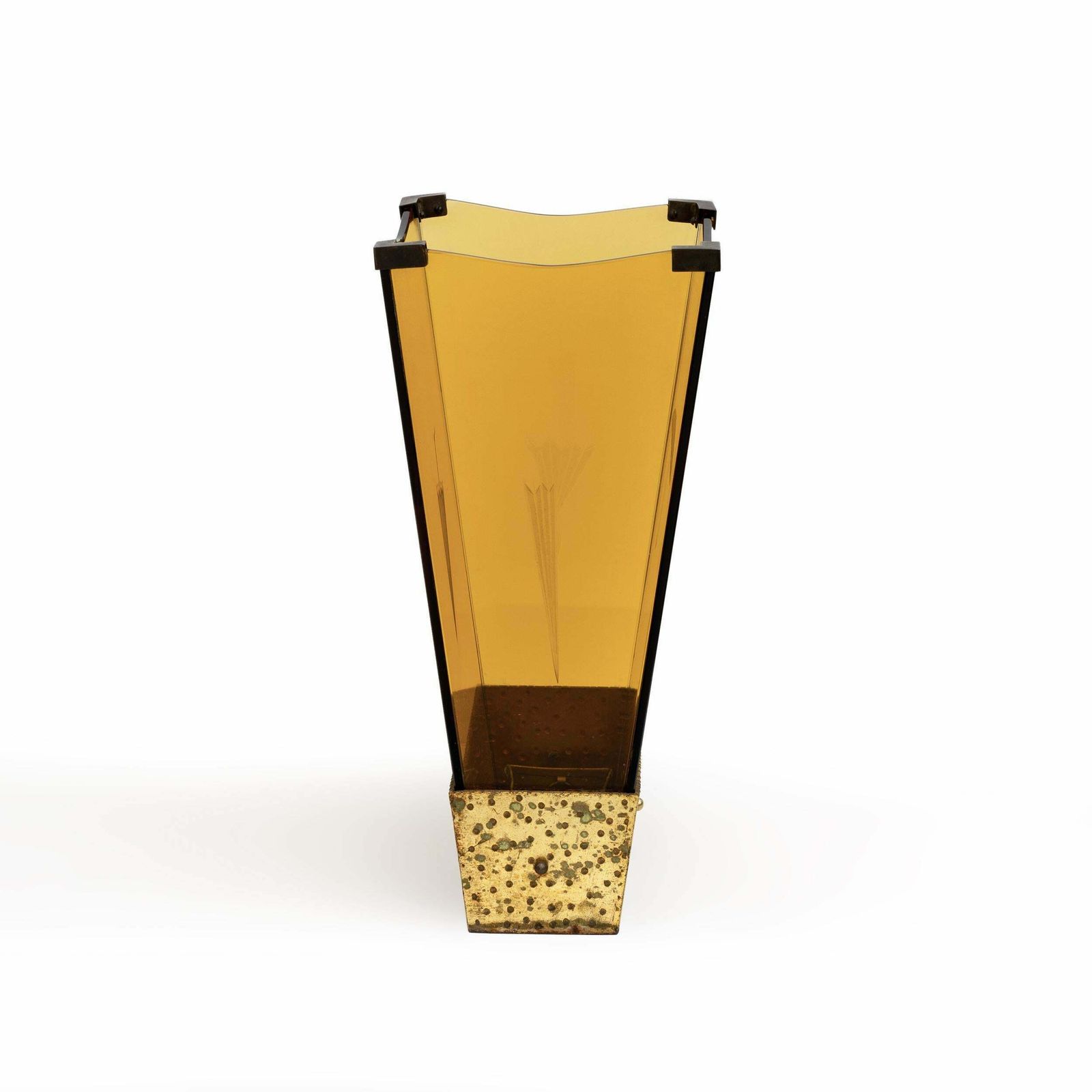 Attributed Pierluigi Colli Midcentury Modern Glass Umbrella Stand By Cristal Art photo Home Decor