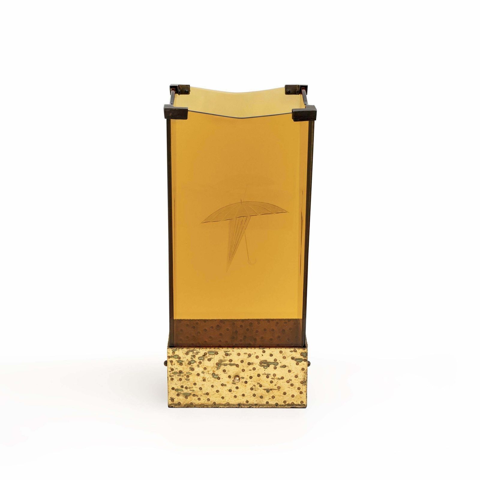 Attributed Pierluigi Colli Midcentury Modern Glass Umbrella Stand By Cristal Art photo vinterior