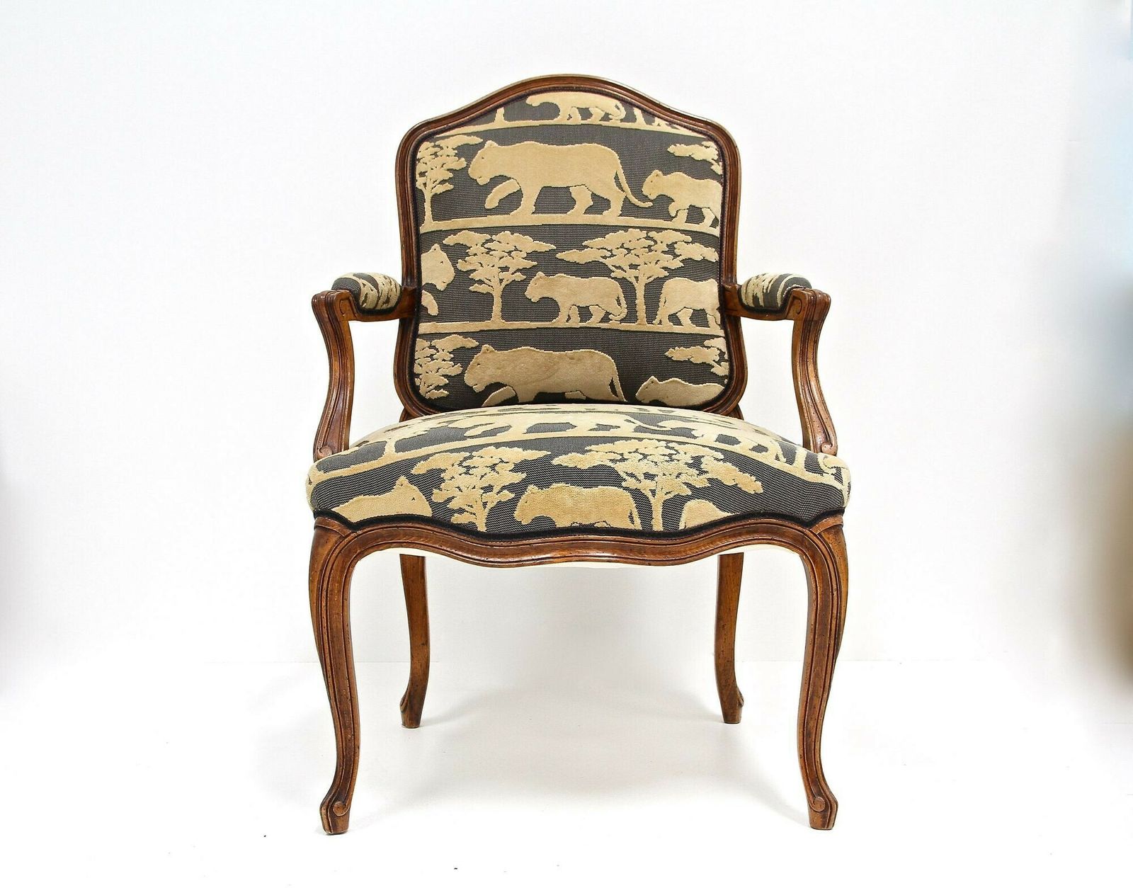 19th Century Nutwood Armchair, Handcarved, At Ca. 1880 photo vinterior