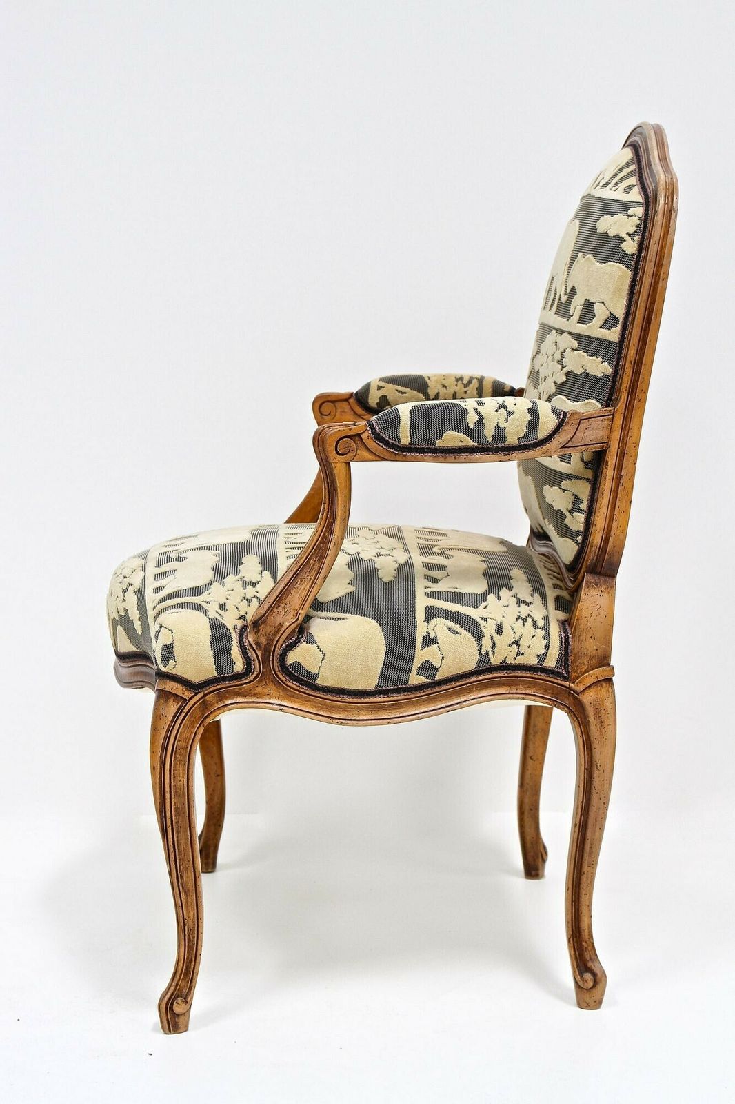 photo for sale 19th Century Nutwood Armchair, Handcarved, At Ca. 1880