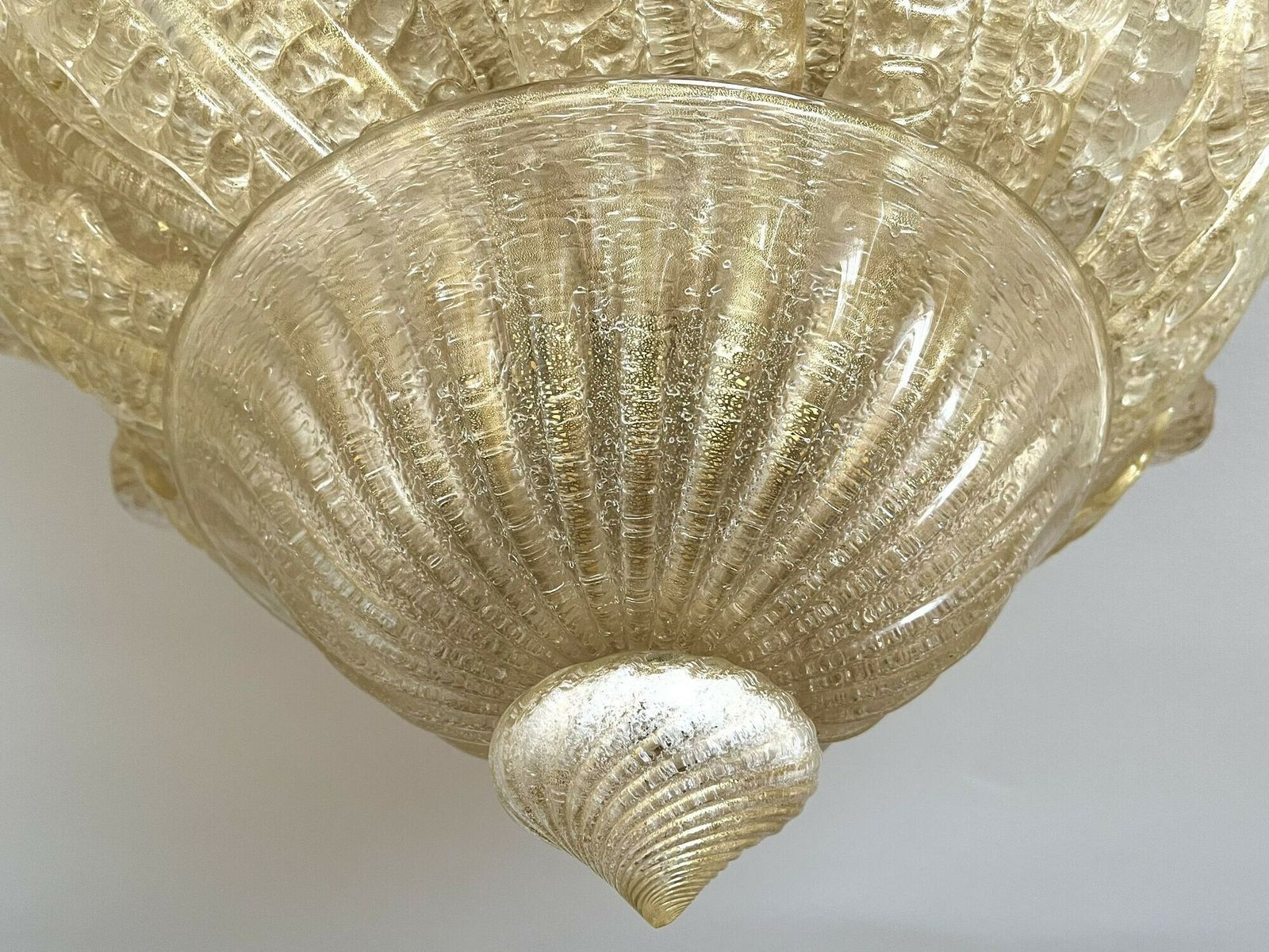 Golden Murano Glass Flush Mount Ceiling Light By Barovier & Toso, Italy 2002 photo furniture