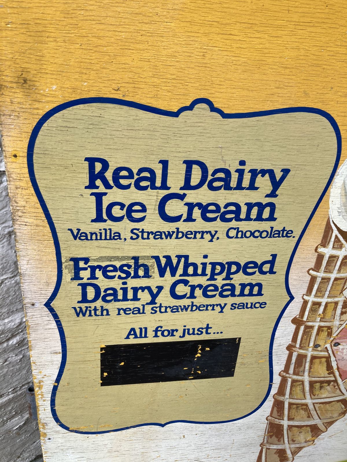 Vintage Walls Cotswold Ice Cream Van Advertising Sign photo for sale
