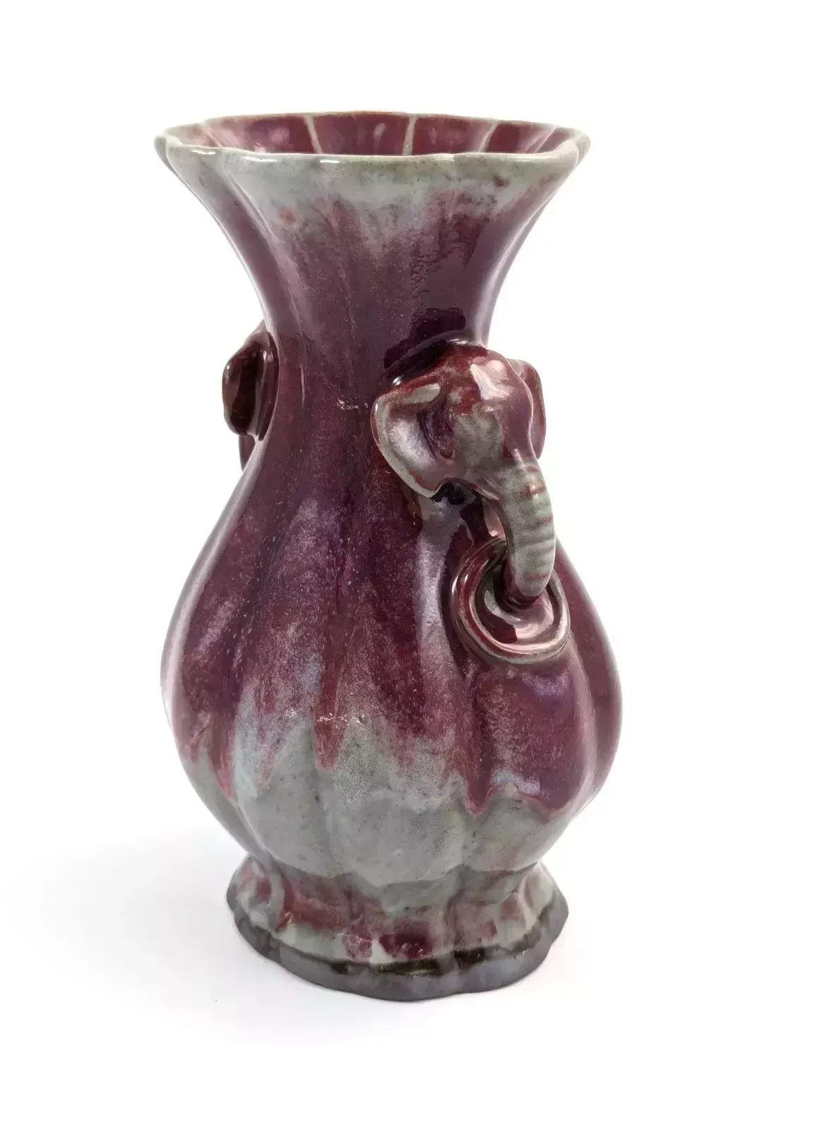 Antique Chinese Flambe Glaze Vase, C. 19th Century photo 600.0