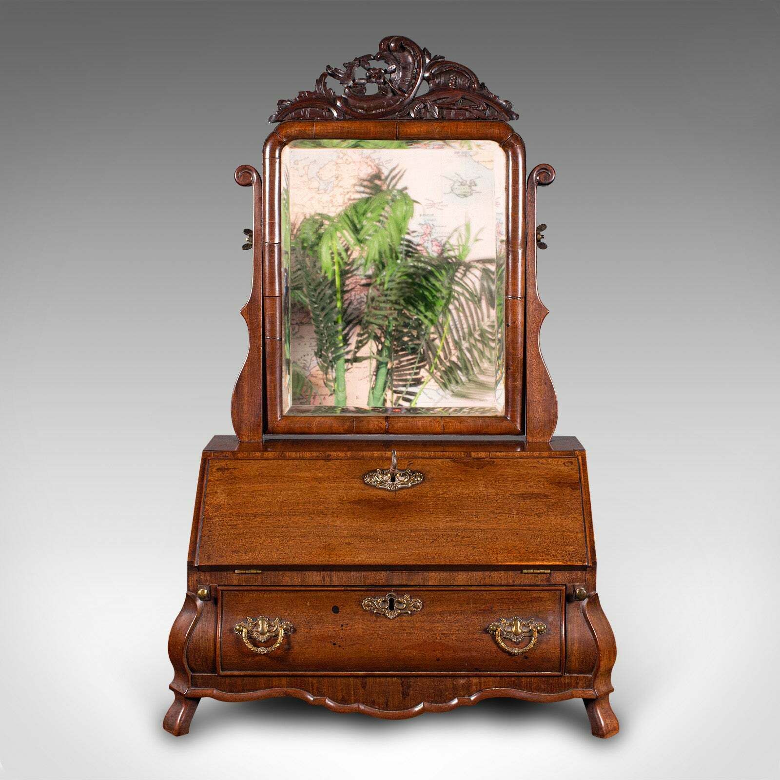 Antique Bureau Mirror, English, Dressing Table, Boudoir, Georgian, Circa 1800 photo Furniture