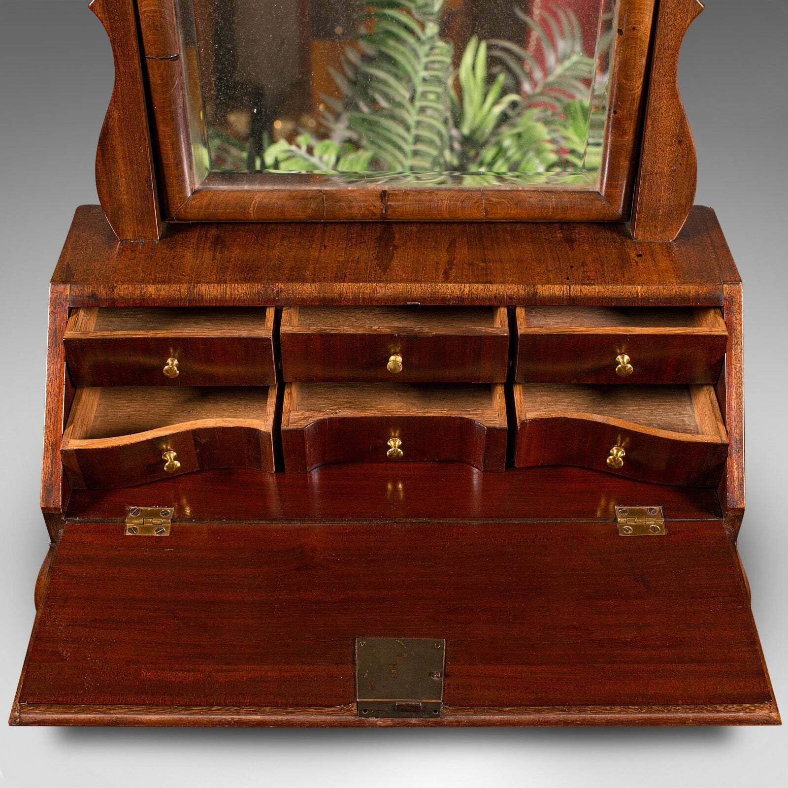 Furniture Antique Bureau Mirror, English, Dressing Table, Boudoir, Georgian, Circa 1800 photo