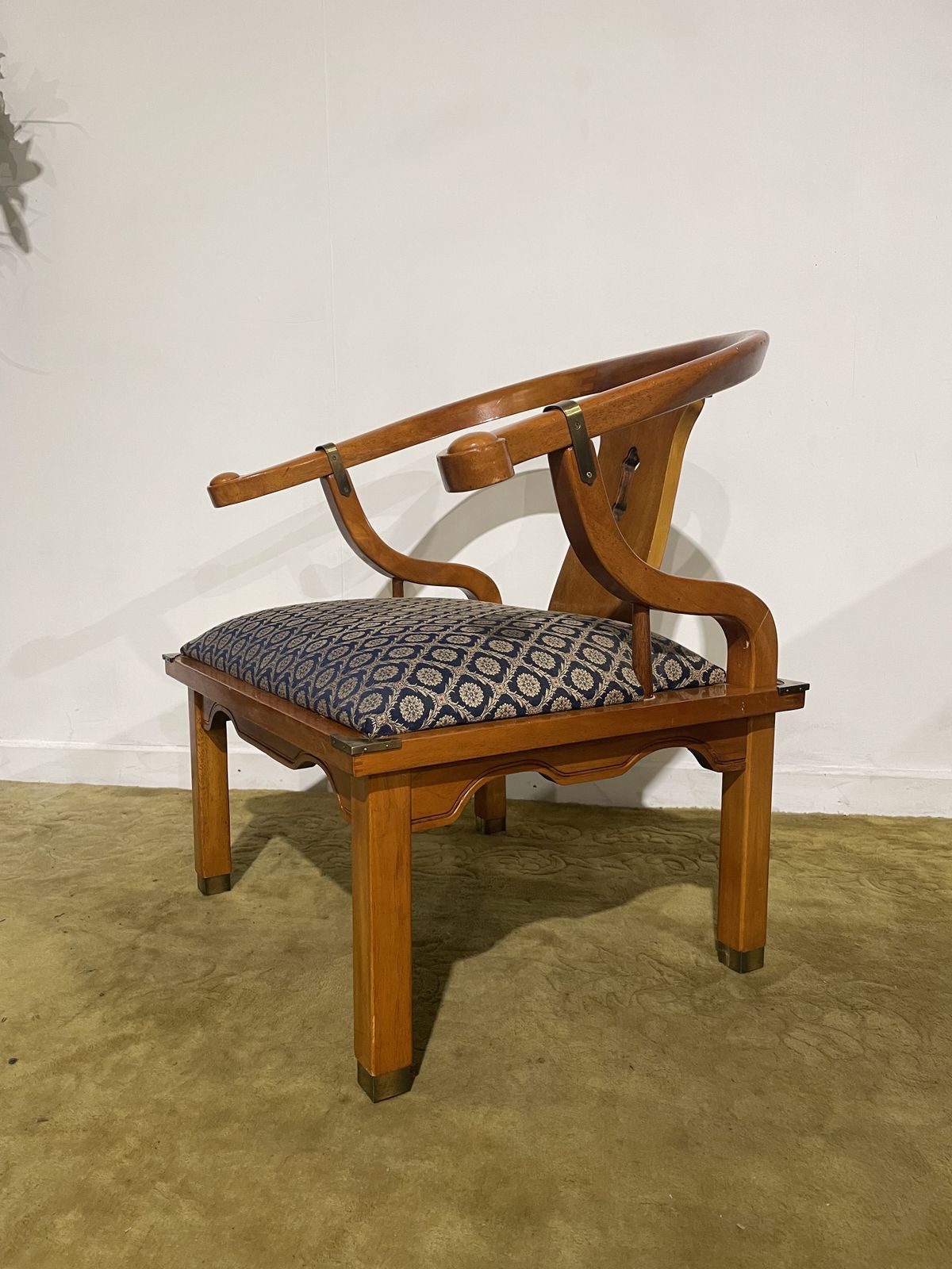 Chinese Style Reproduction Brass Bound Armchair photo Furniture