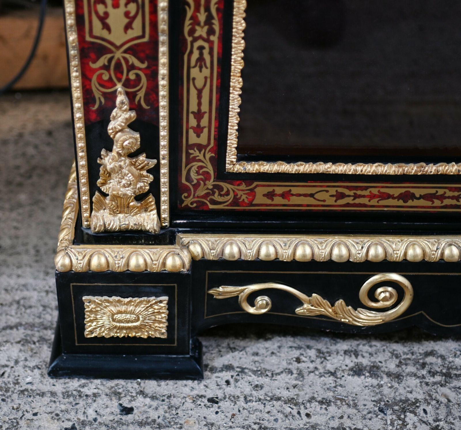 photo furniture French Boulle Vitrine Display Cabinet Inlay Bibliotheque