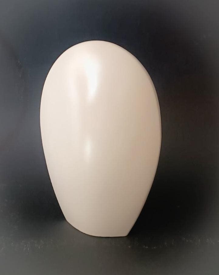 Large White Ceramic Vase Centro Ave Loppiano Vintage Design Space Age Seagull Style The Woodpecker photo Home Decor