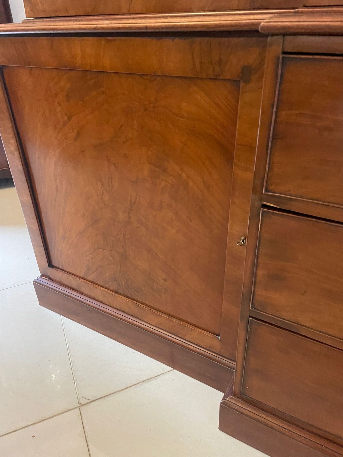 Large Antique George III Quality Mahogany Breakfront Bookcase 238 X 286 X 62 Cm photo for sale
