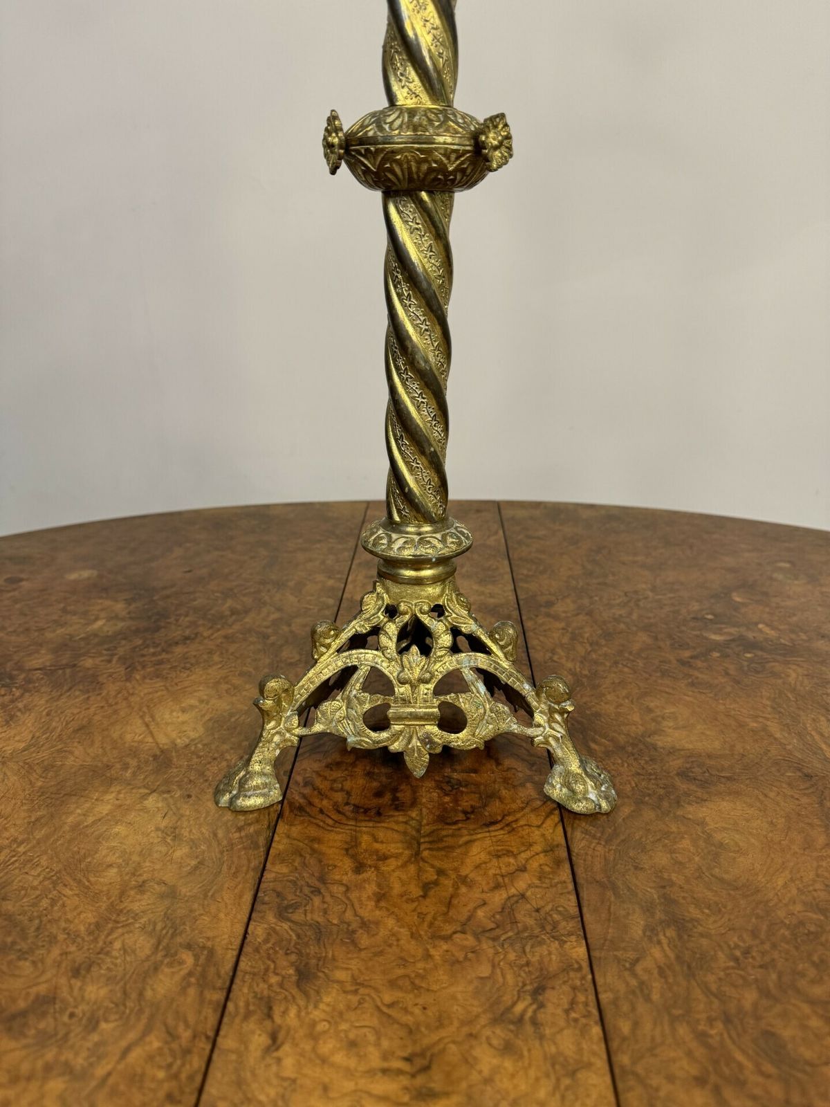 Large Pair Of Stunning Antique Quality Church Candlesticks photo 685.0