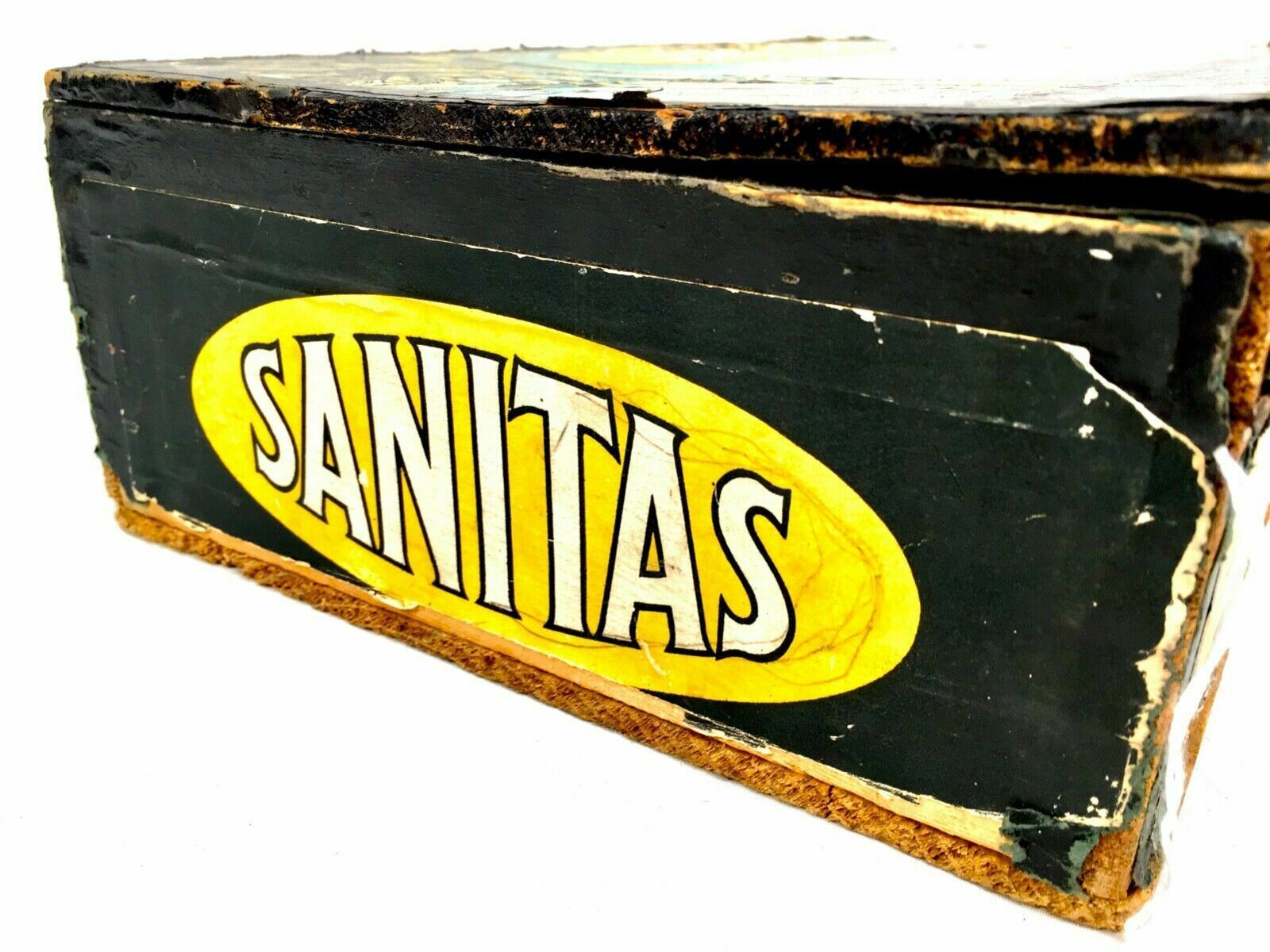 Antique Advertising   Sanitas Soap Wooden Pine Shop Counter Display Box Crate photo buy