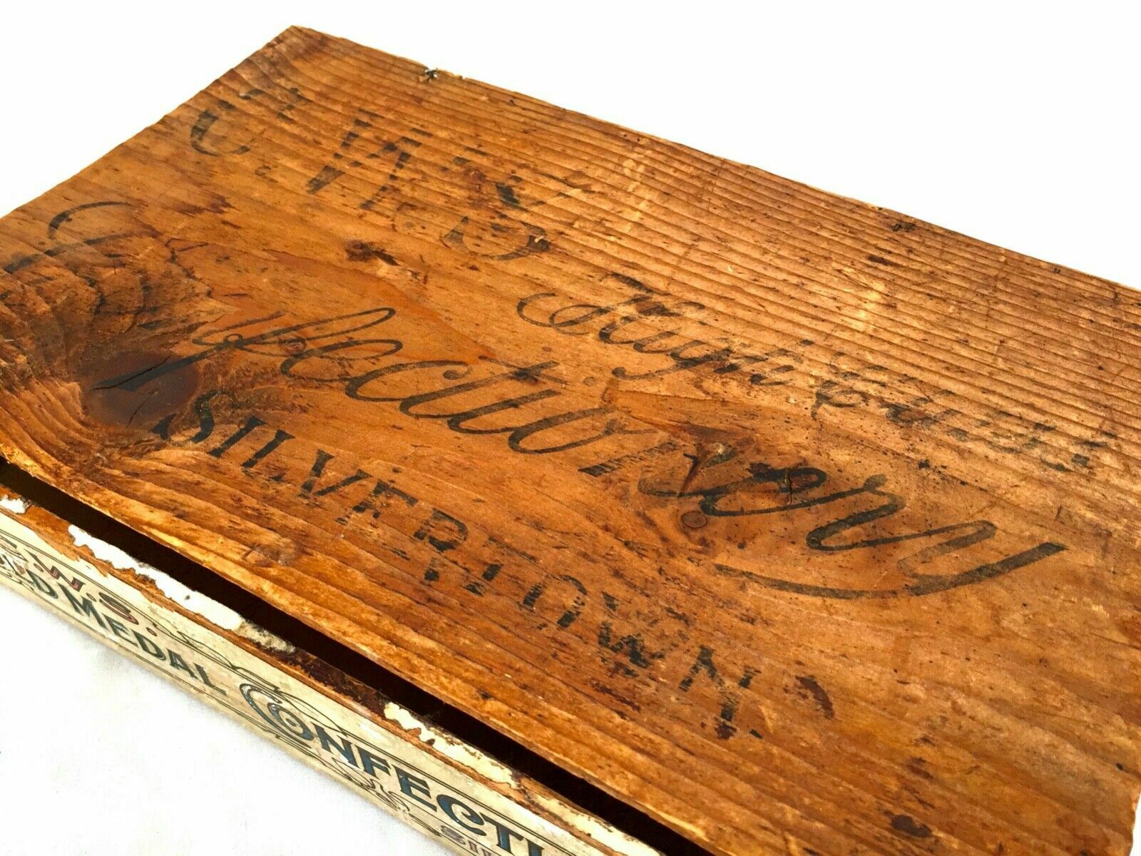 Antique Advertising   Cws Crumpsall Biscuit Works Wooden Shop Display Box Crate photo Home Decor