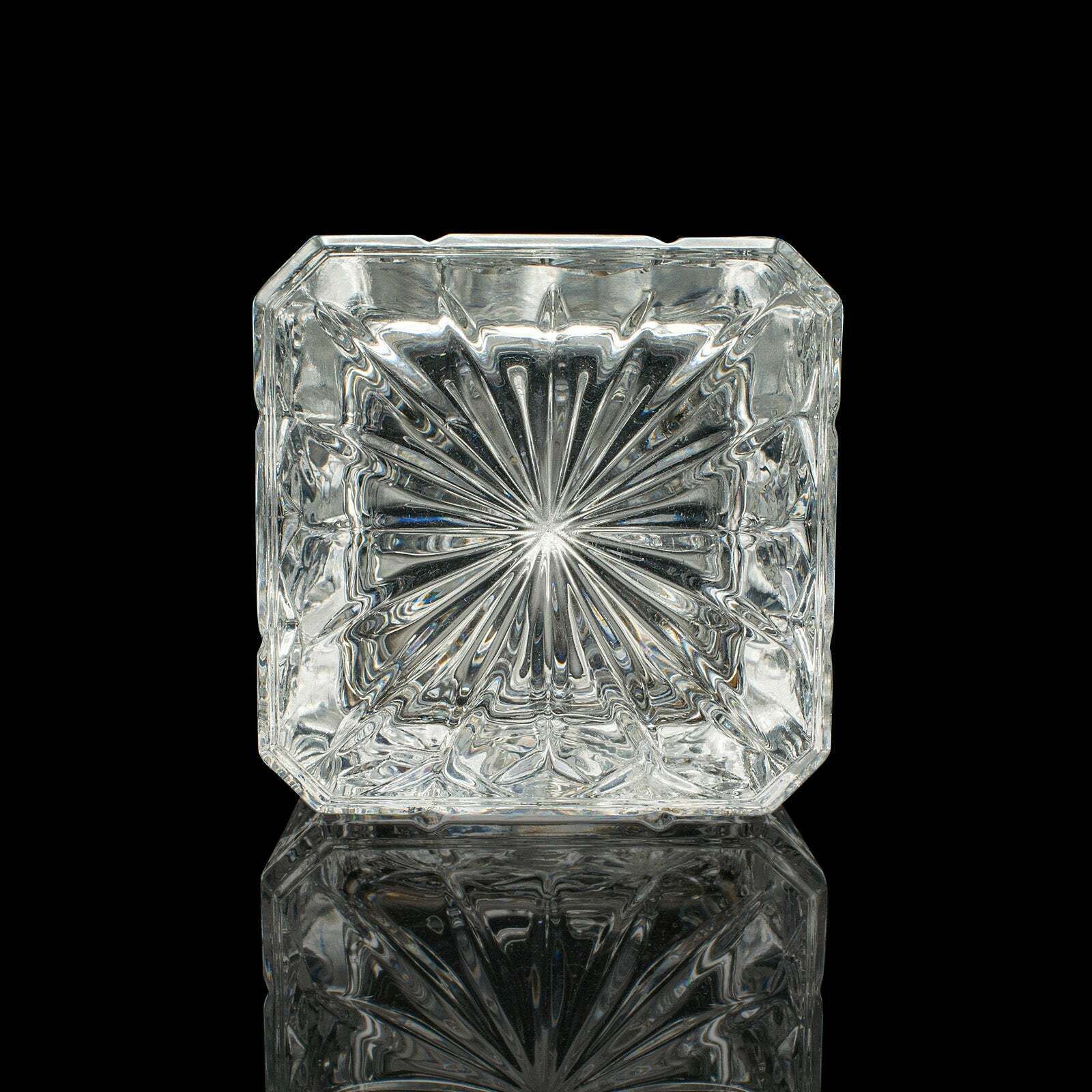 photo furniture Vintage Irish Whiskey Decanter, Cut Crystal Glass, Spirits, Bourbon, Mid Century