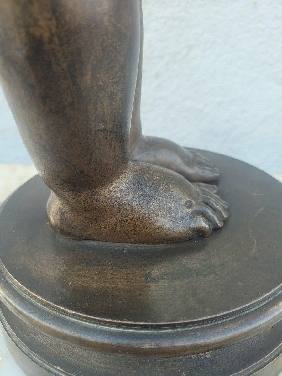 photo furniture Bronze Of A Winged Putto On Foot, Late 19th Century Early 20th Century