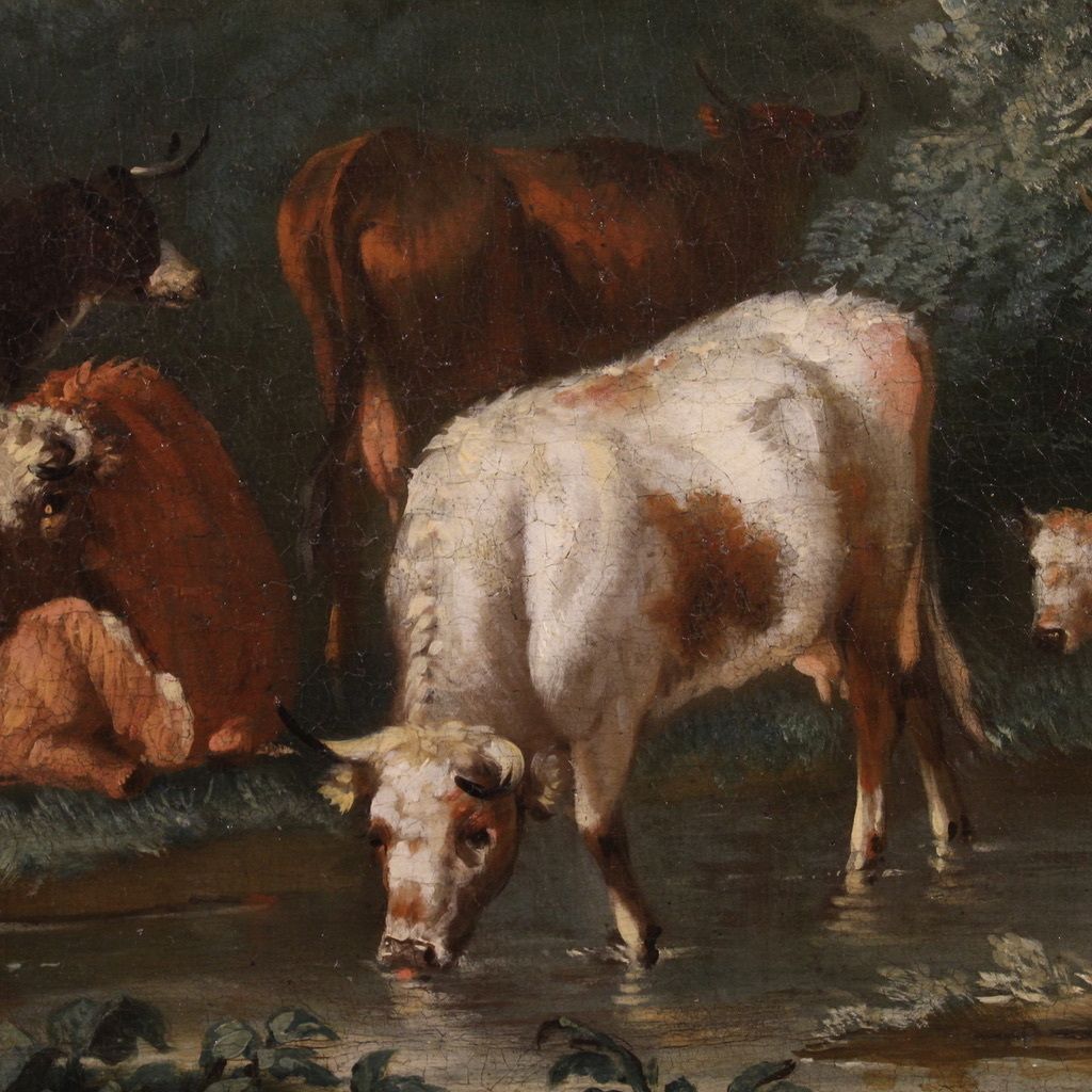 Refined 18th Century Bucolic Landscape Painting photo 6550.0