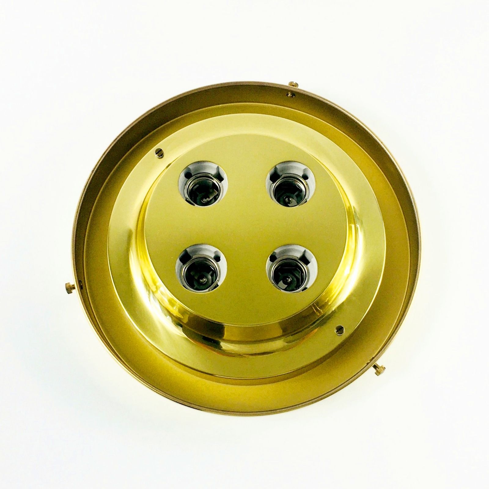 photo for sale Large Mid Century Glass Ceiling Light/Flush Mount From Limburg, Germany, 1960s/1970s