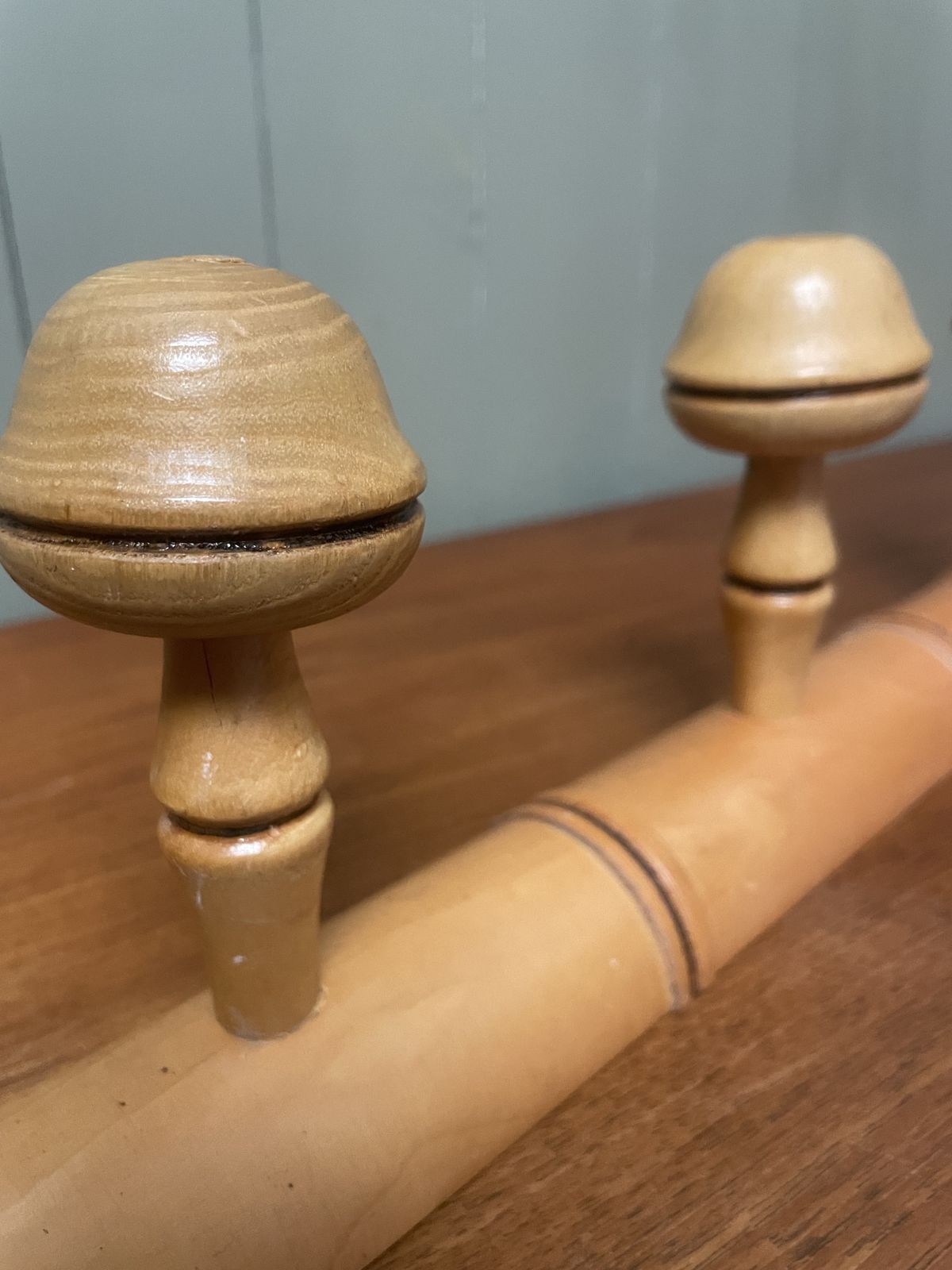 Midcentury French Faux Bamboo Coat Rack photo Furniture