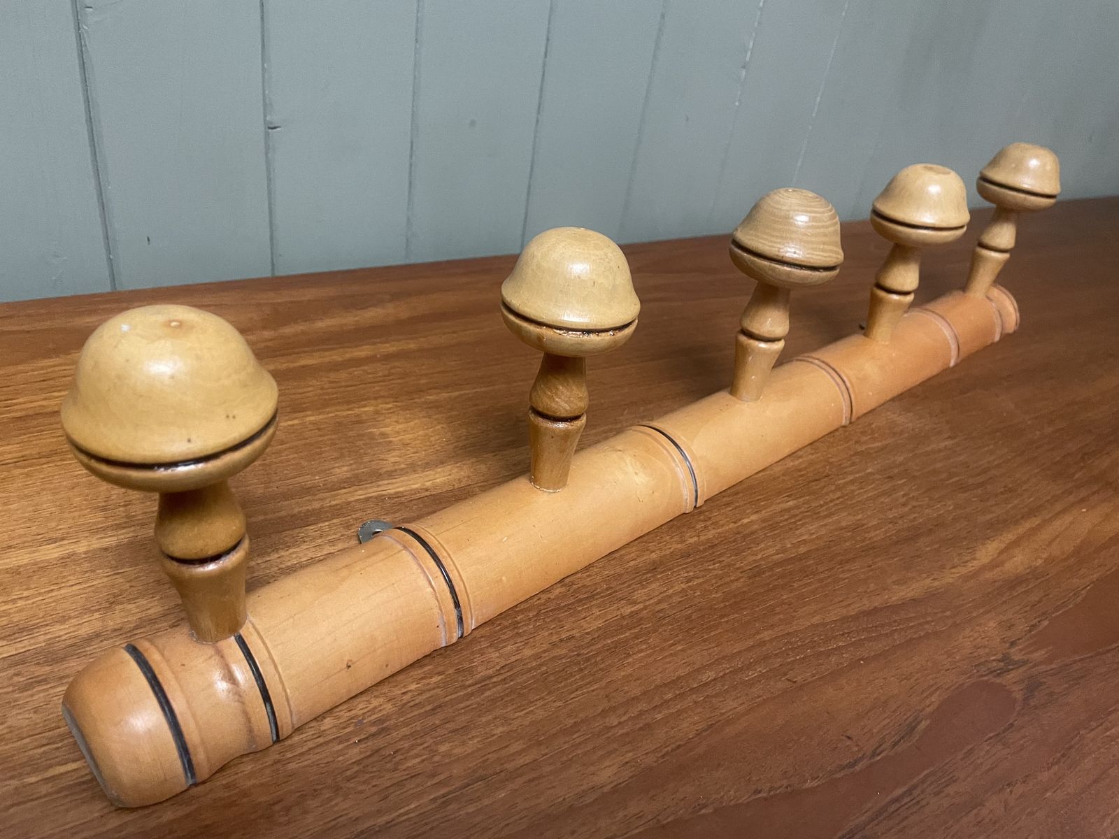 Midcentury French Faux Bamboo Coat Rack photo 195.0