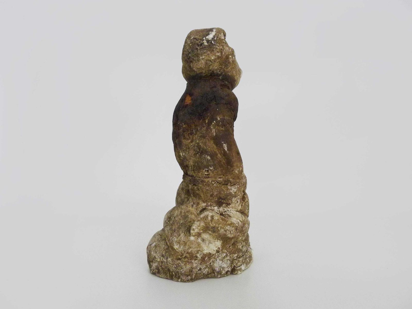 photo for sale Old Anthropomorphic Stone Sculpture From Papua New Guinea Oceania. Ritual Stone 19th