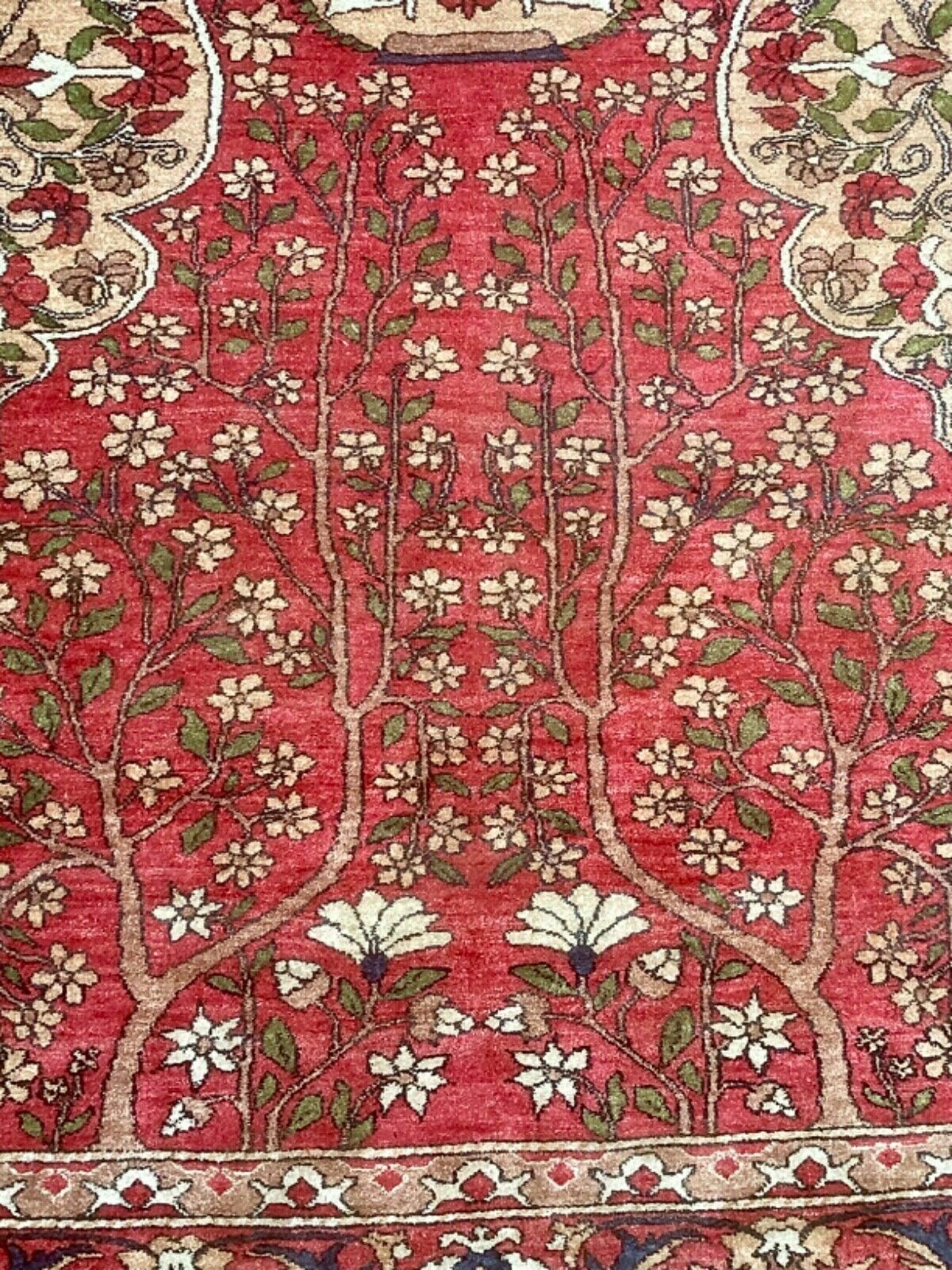 Fine Antique Turkman Silk Prayer Rug / Carpet photo Textiles