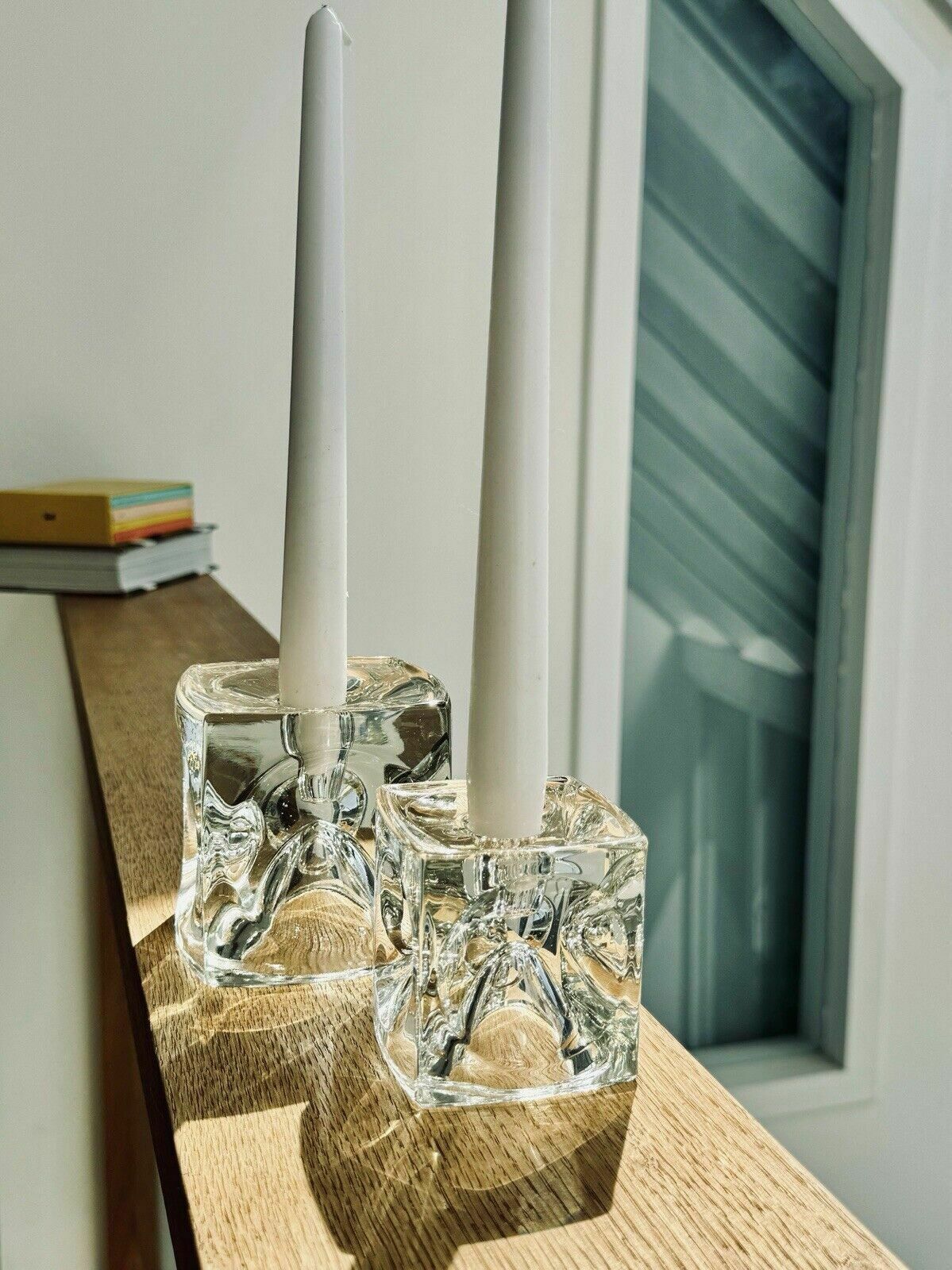 2 Peill & Putzler Cube Candle Holders 'Ice Cubes' photo for sale