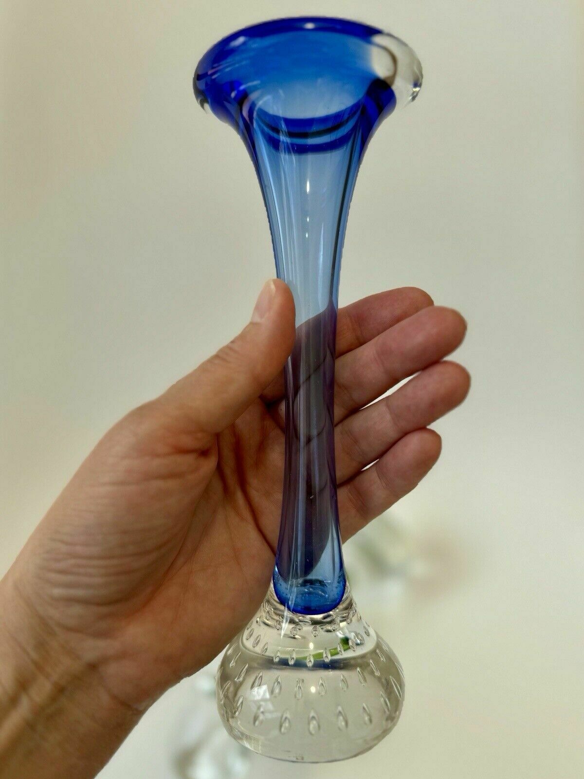 photo buy Two Swedish Glass Jack In Pulpit Vases By Aseda Controlled Bubble (Bullicante)
