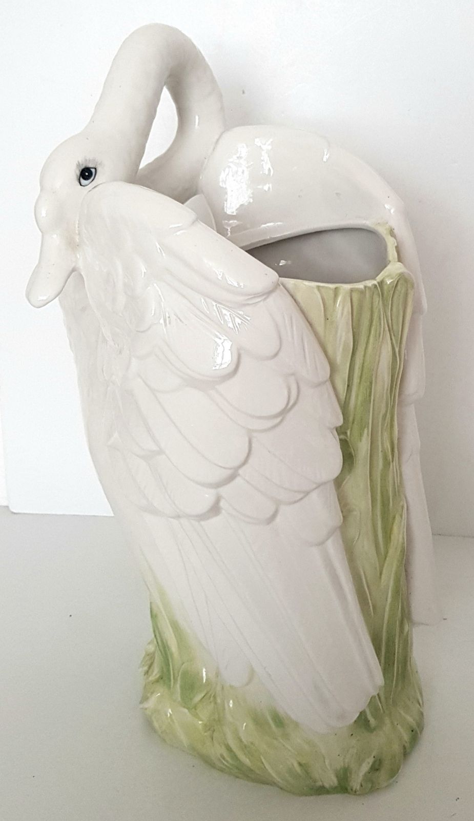 Mid Century Italian Ceramic Swan Umbrella Stand photo furniture