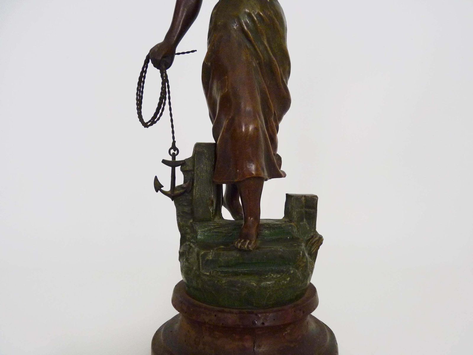 Charles Ruchot (1871 1954) Spelter Sculpture "Détresse photo vintage