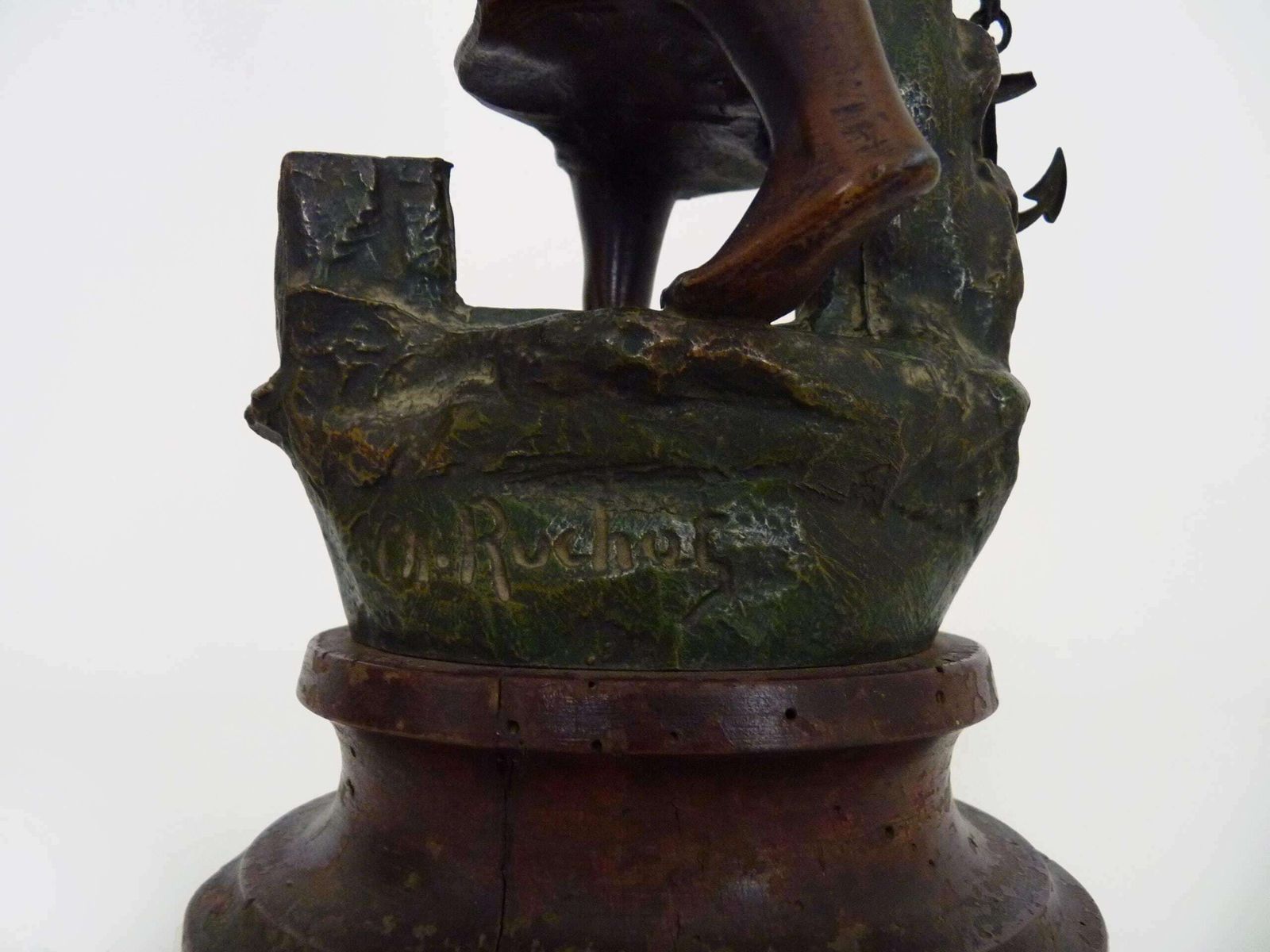 photo for sale Charles Ruchot (1871 1954) Spelter Sculpture "Détresse