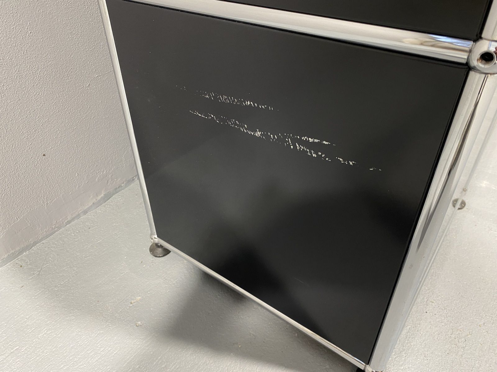 Black Metal Cabinet By Paul Schaerer And Fritz Haller For Usm, Switzerland, 1970´S photo 2091.0