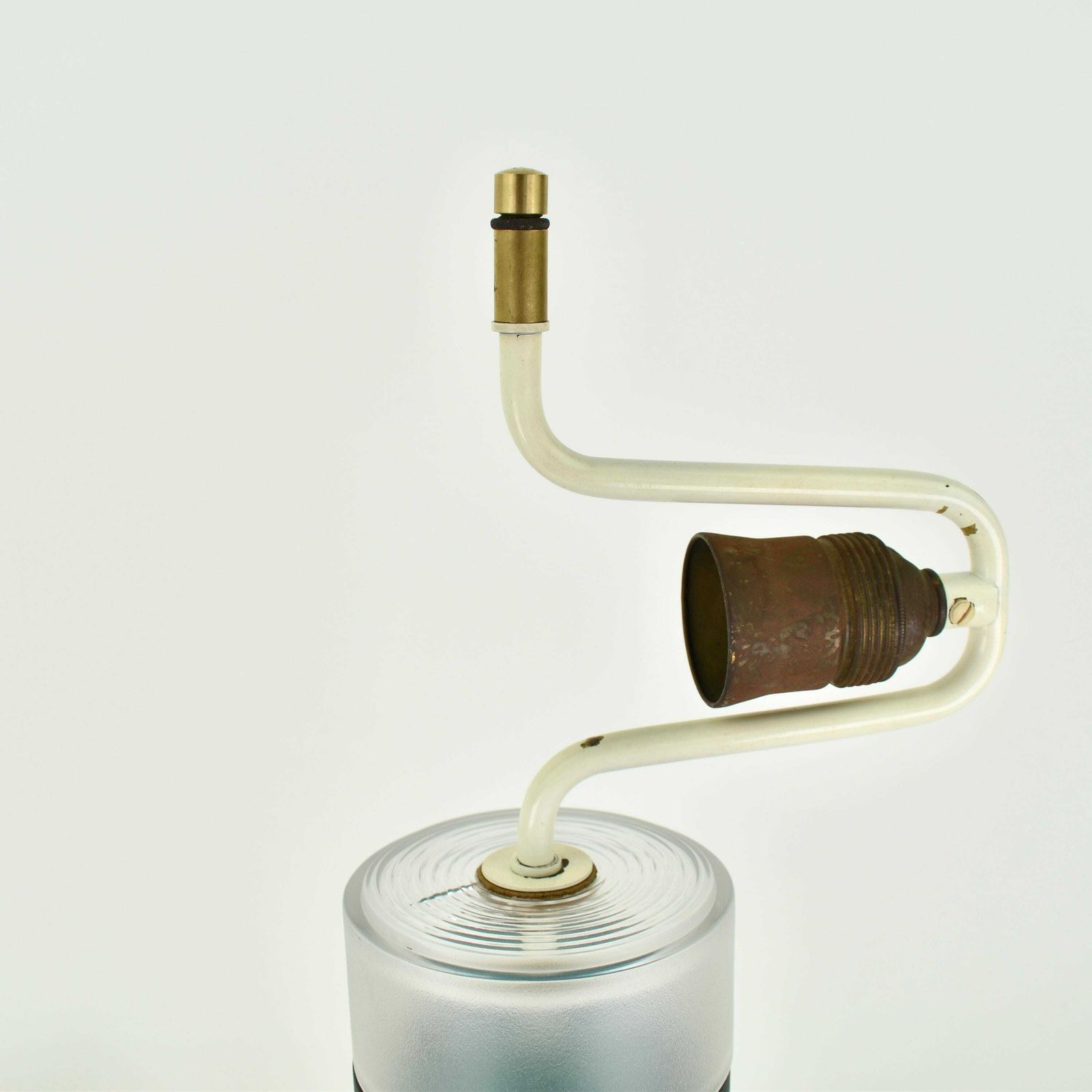 Mid Century Modern Teal Clear Murano Scandinavian Table Lamp Kosta Boda Postmodern Stacked Frosted Glass Accent Light Venini Italian Danish photo buy