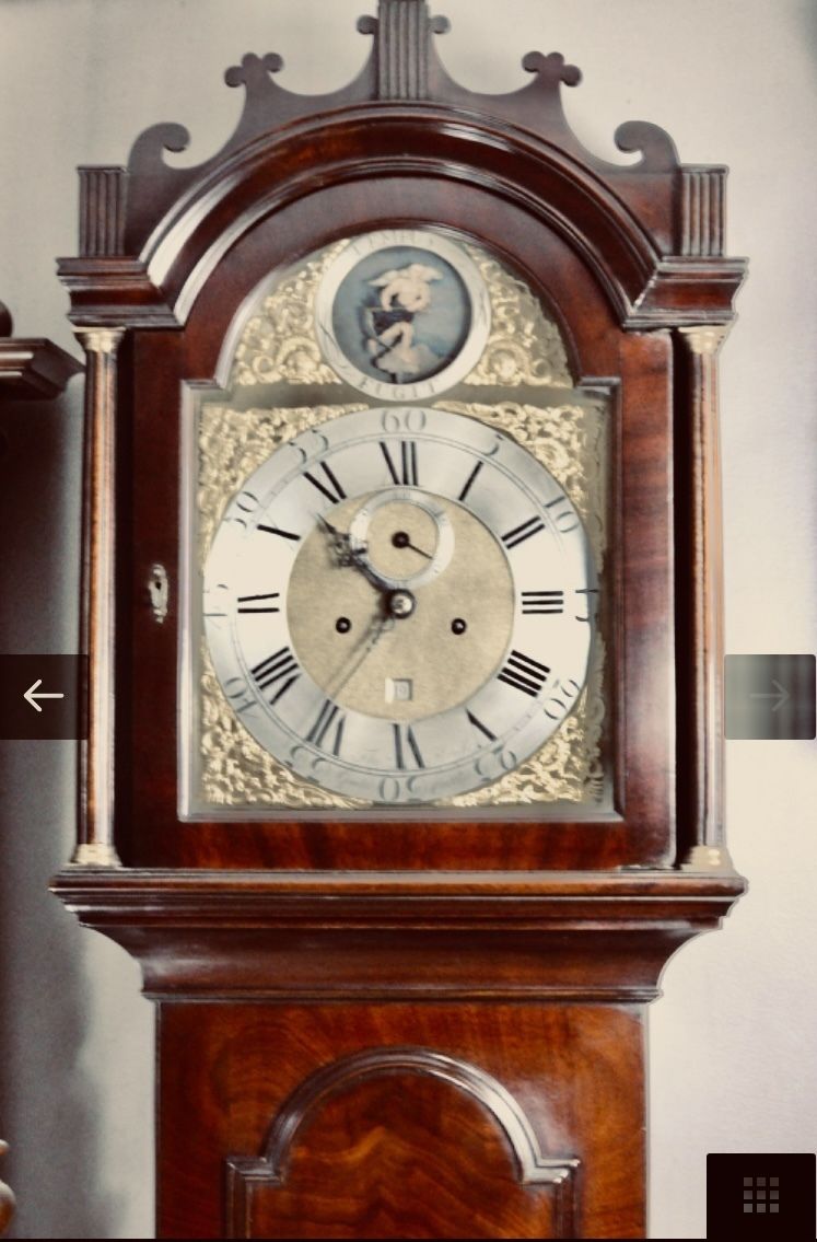 18th Century Rocking Old Father Time Longcase Clock. Maker Thomas Brass Guildford