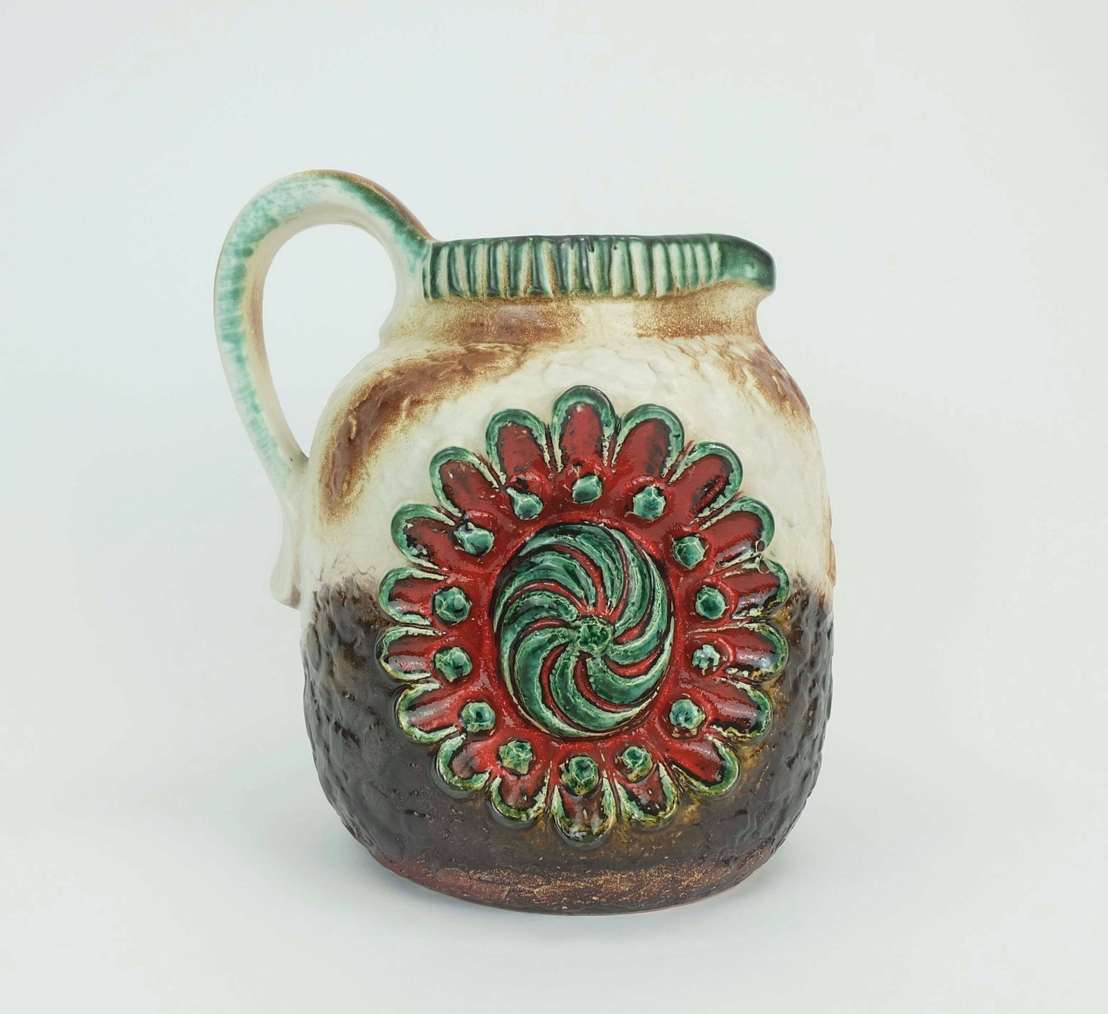 Dumler & Breiden Mid Century Vase Jug Model 53/21 Relief Decor photo for sale